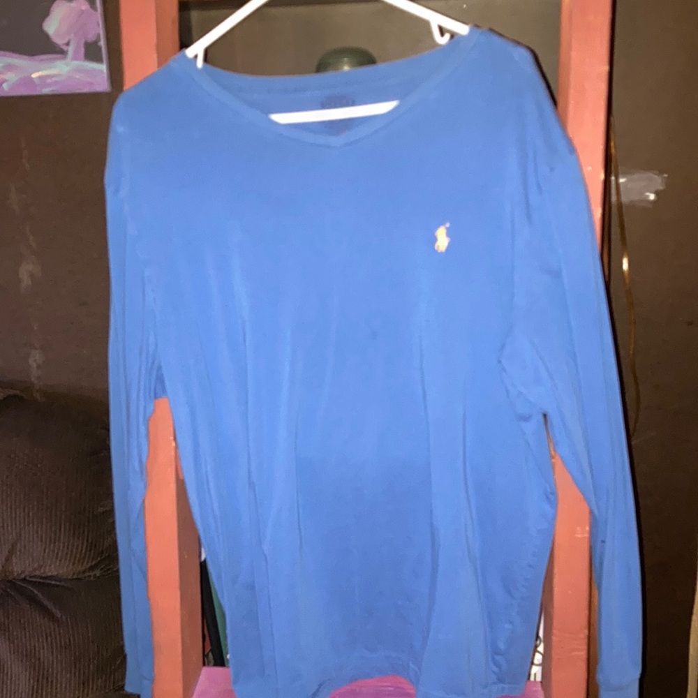 A polo Ralph Lauren long sleeve shirt light blue